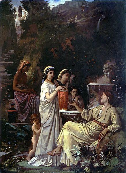 Anselm Feuerbach The Fairy tale teller oil painting picture
